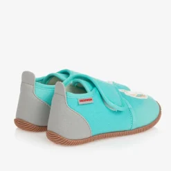 Girls Blue Cotton Unicorn Slippers