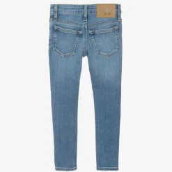 Girls Blue Denim Mid-Rise Skinny Jeans