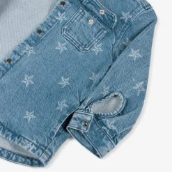 Girls Blue Denim Stars Overshirt