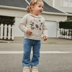 Girls Blue Flared Denim Jeans