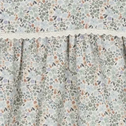 Girls Blue Floral Cotton Dress