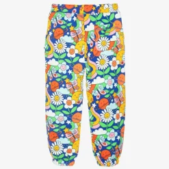 Girls Blue Floral Organic Cotton Joggers