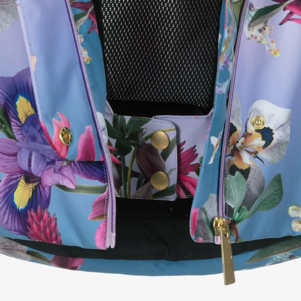 Girls Blue Floral Ski Jacket