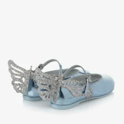 Girls Blue Leather Heavenly Shoes