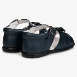 Girls Blue Leather Sandals