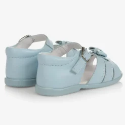 Girls Blue Leather Sandals