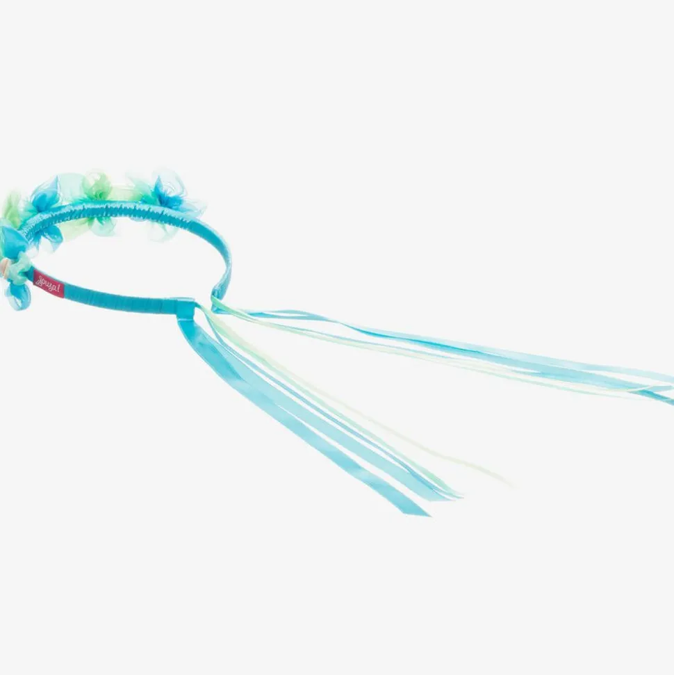 Girls Blue Mermaid Garland Hairband