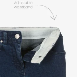 Girls Blue Pom-Pom Denim Jeans