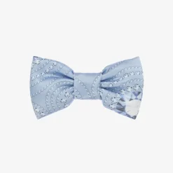 Girls Blue Satin Bow Hair Clip (13cm)