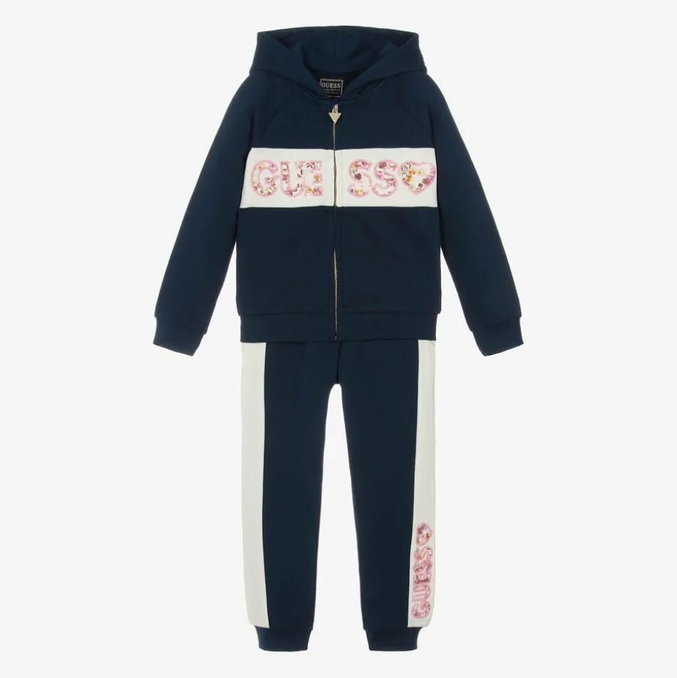 Girls Blue Sequin Tracksuit