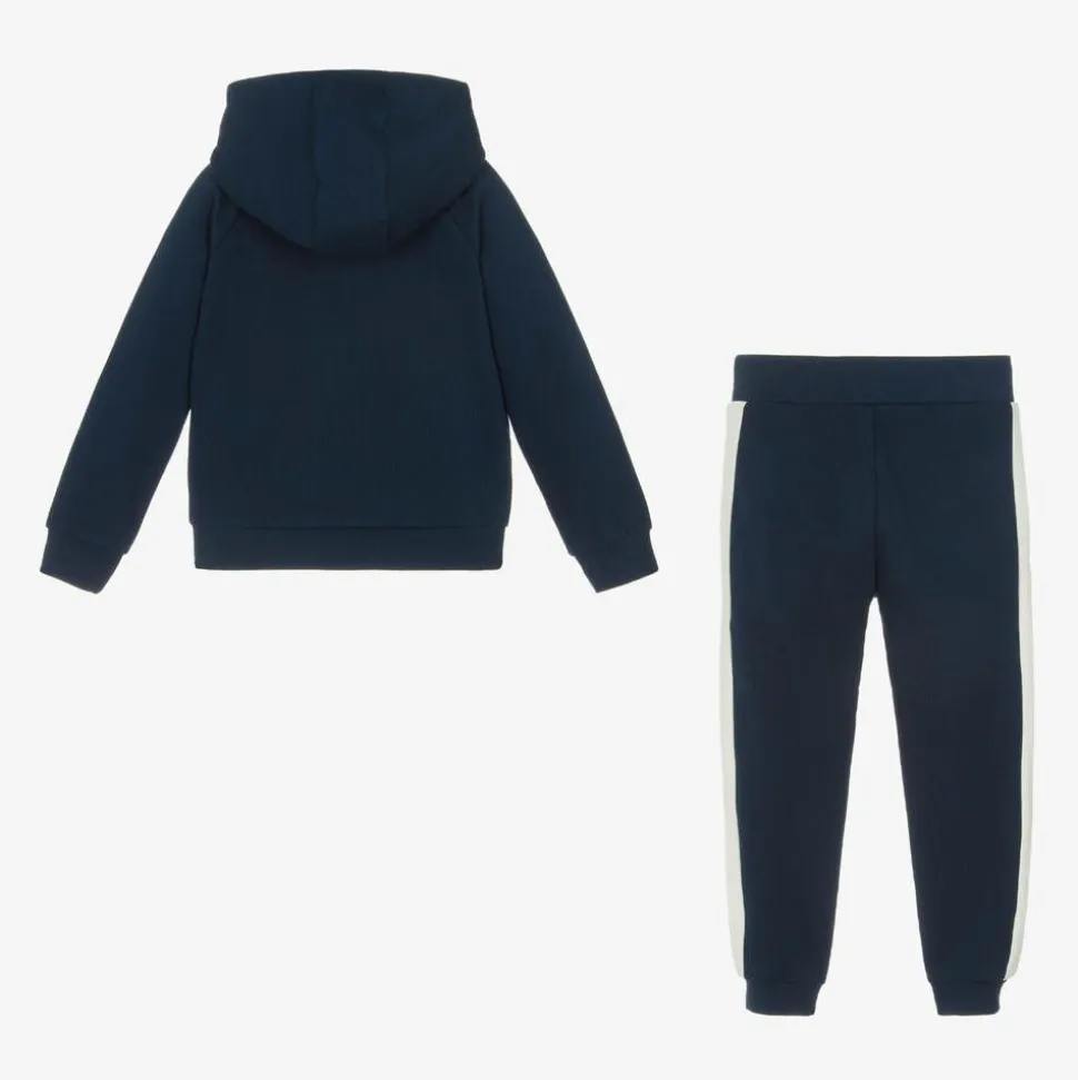 Girls Blue Sequin Tracksuit