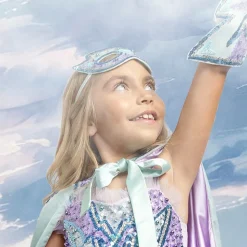 Girls Blue Sequinned Superhero Mask