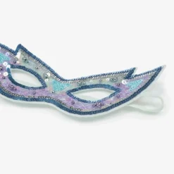 Girls Blue Sequinned Superhero Mask