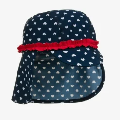 Girls Blue Sun Protective Swim Hat (UPF50+)