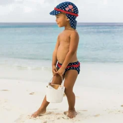 Girls Blue Sun Protective Swim Hat (UPF50+)