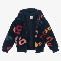 Girls Blue Teddy Fleece Jacket