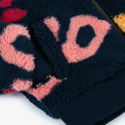 Girls Blue Teddy Fleece Jacket