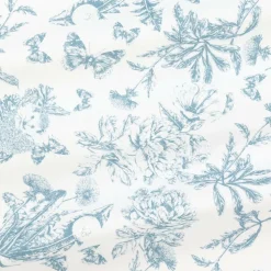 Girls Blue Toile de Jouy Print Scarf (65cm)