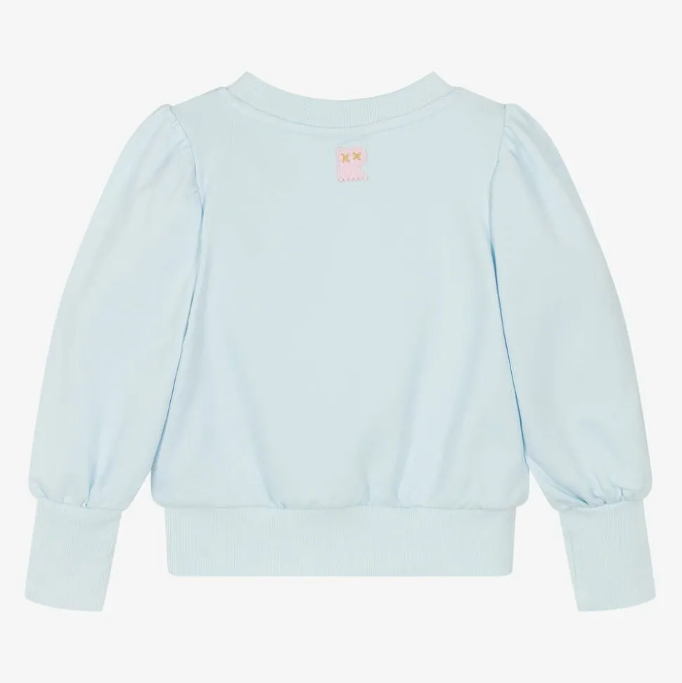 Girls Blue Unicorn Cotton Sweatshirt