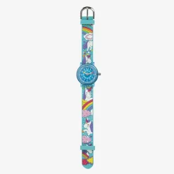 Girls Blue Unicorn Watch
