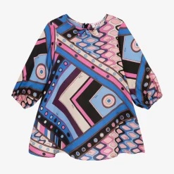 Girls Blue Viscose Vivara Dress