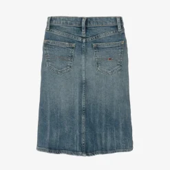 Girls Blue Washed Denim Skirt