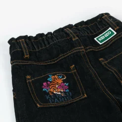 Girls Blue Wide Leg Denim Jeans