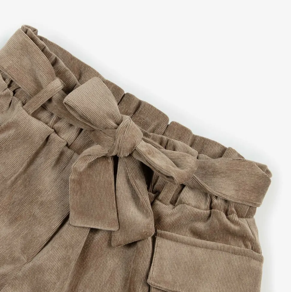 Girls Brown Corduroy Shorts