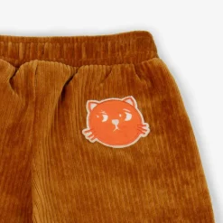 Girls Brown Velour Corduroy Trousers