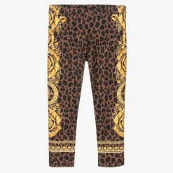 Girls Brown Wild Barocco Leggings