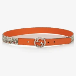 Girls Cat Print G Logo Belt