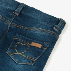 Girls Dark Blue Denim Jeggings