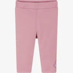 Girls Dusky Lilac Pink Cotton Leggings