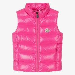 Girls Fuchsia Pink Ghany Down Padded Gilet
