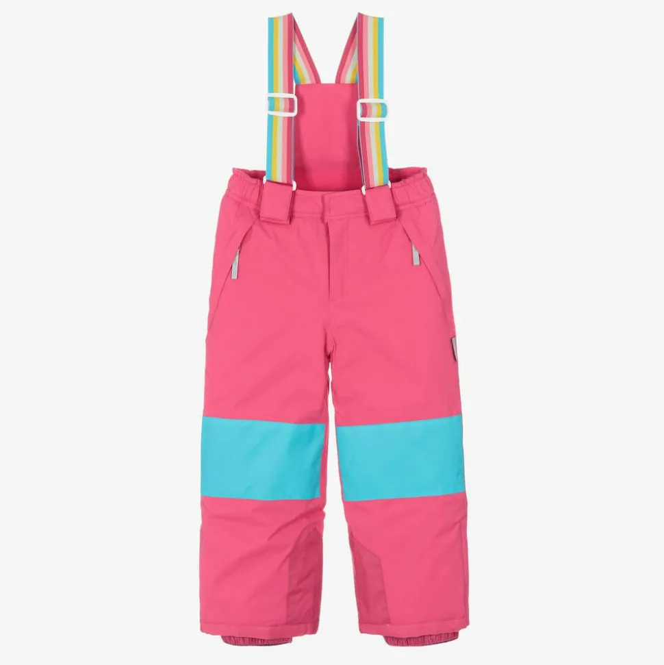 Girls Fuchsia Pink Ski Salopettes