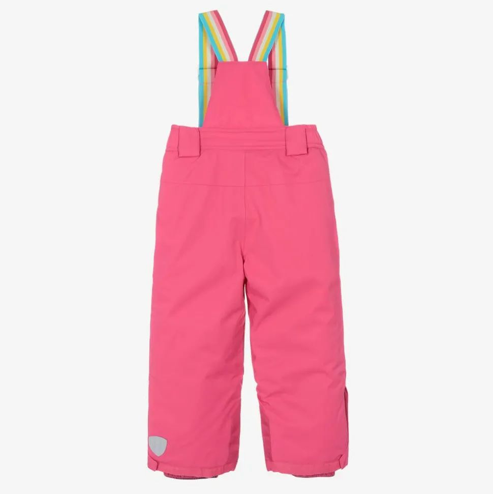 Girls Fuchsia Pink Ski Salopettes