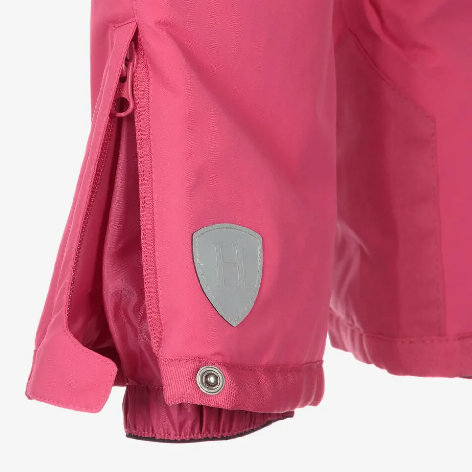 Girls Fuchsia Pink Ski Salopettes