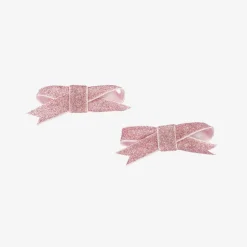 Girls Glittery Pink Hair Clips (2 Pack)