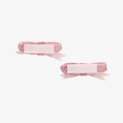Girls Glittery Pink Hair Clips (2 Pack)