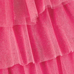 Girls Glittery Pink Tulle Dress