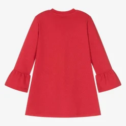 Girls Glittery Red Cotton Handbag Dress