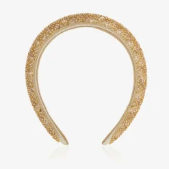 Girls Gold Bead & Sequin Hairband
