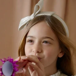 Girls Gold Bow Stripe Hairband