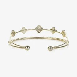 Girls Gold Clover Bracelet