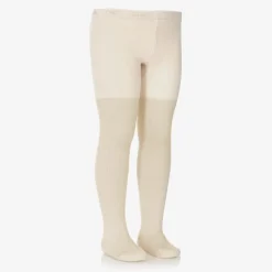 Girls Gold Glitter Cotton Tights