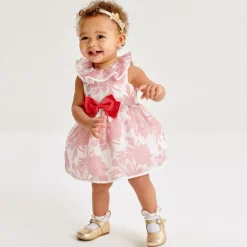 Girls Gold Leather Bow Shoes