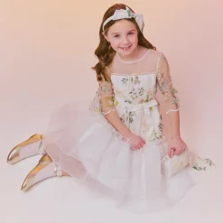 Girls Gold Leather Shoes