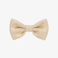 Girls Gold Satin Bow Hair Clip (13cm)