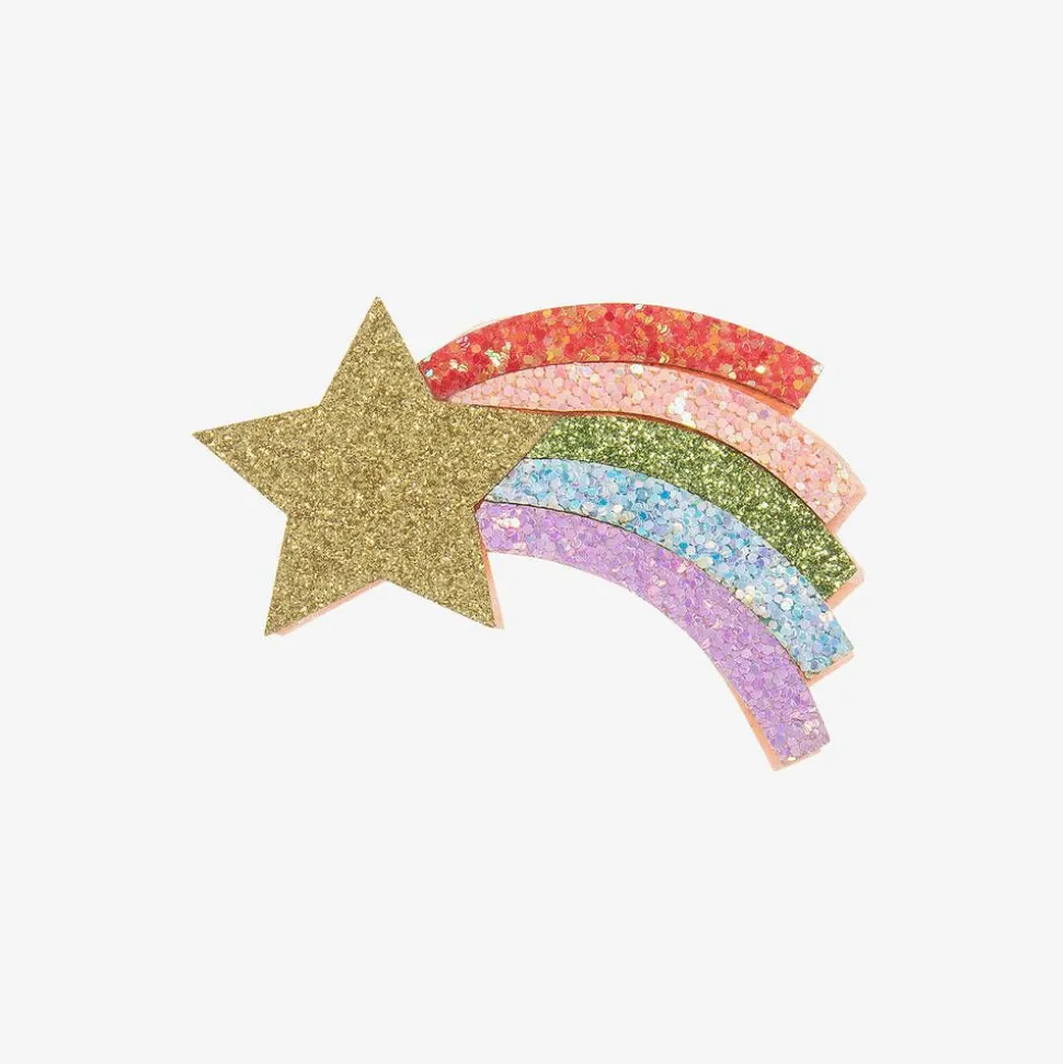 Girls Gold Shooting Star Hair Clip (7.5cm)