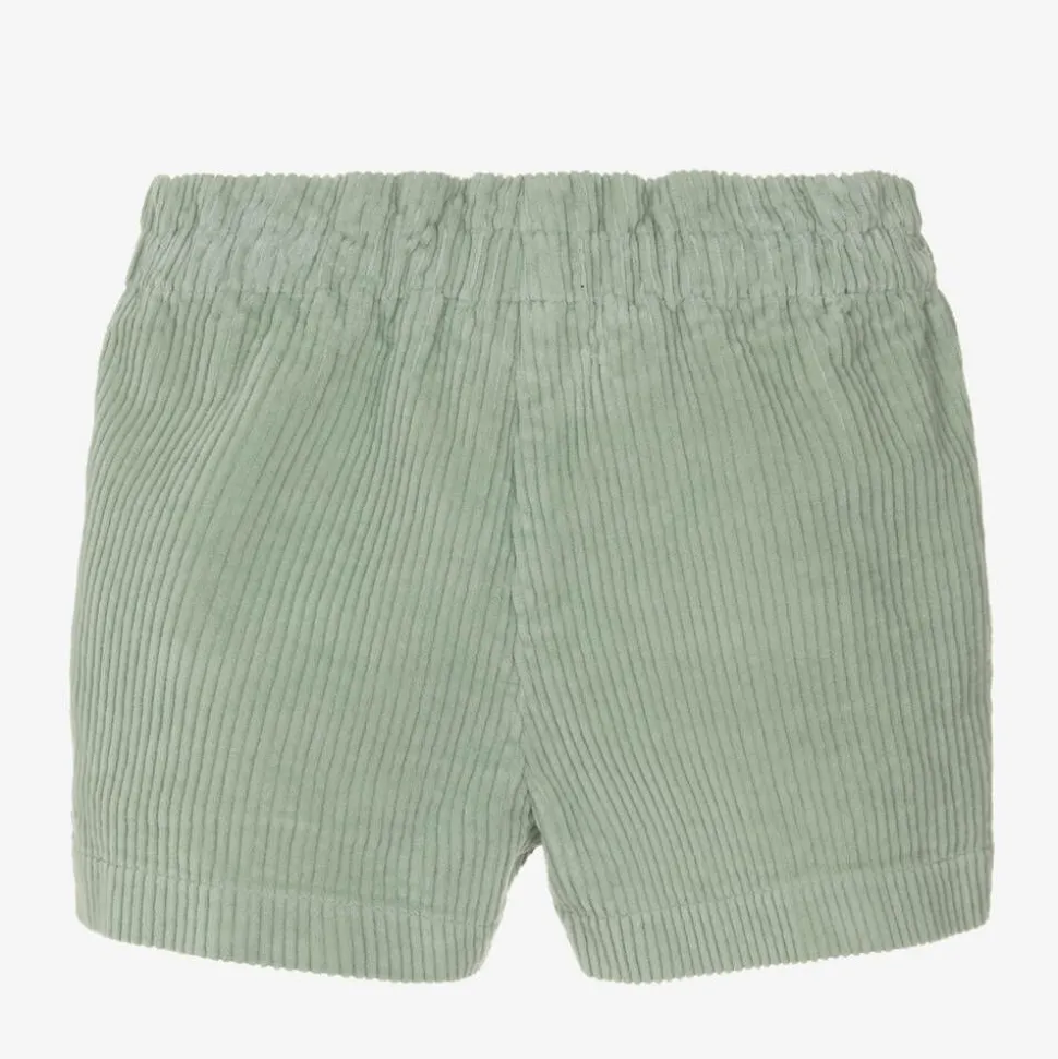 Girls Green Corduroy Shorts